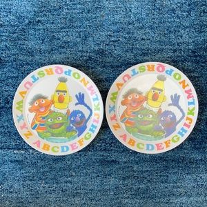 Vintage and collectible Sesame Street ABC plates